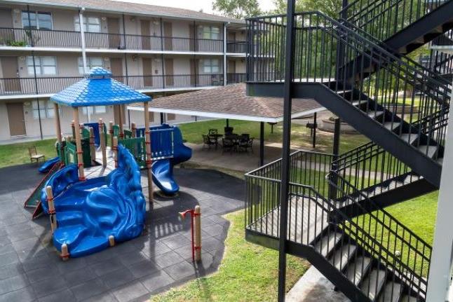 Lafitte Village Courtyard with Playground